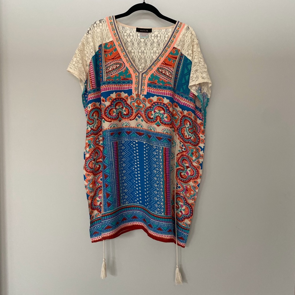 Kaitlyn Sundress / Beach Cover-Up w/ Tassel-Ties